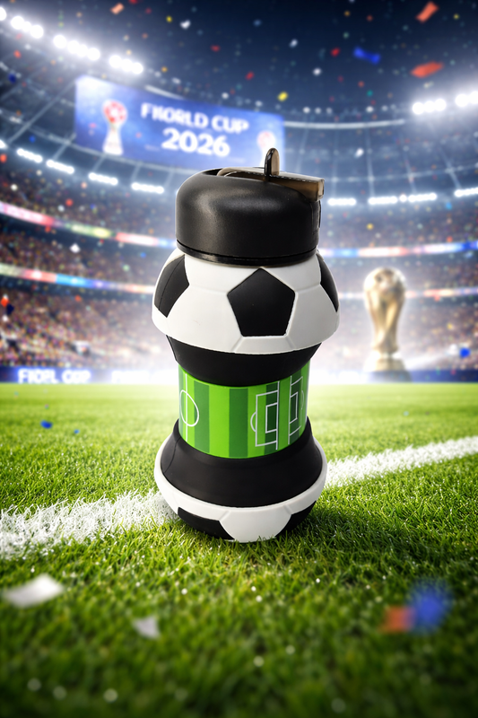 Termo Para Agua Balon De Futbol Botella Bote Plegable 550ml